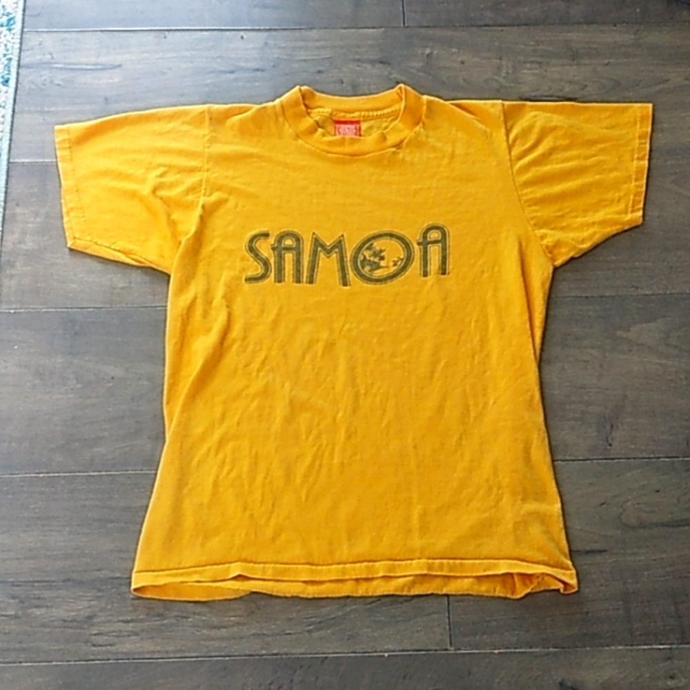 VTG 90S SUPER SCREEN STARS SAMOA USA MADE 50/50 TEE MENS M.